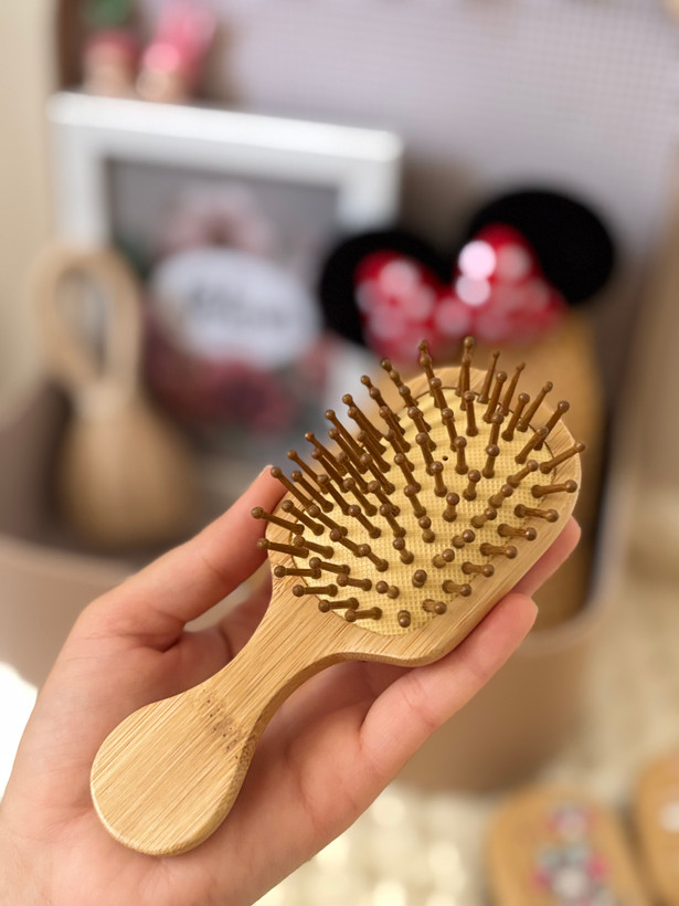برس چوبی بامبو طرحدار🐡